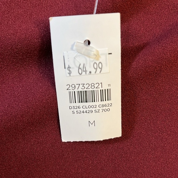 NWT Maroon Wide Leg Pull On Dress Pant Size Medium Loft - Picture 10 of 10